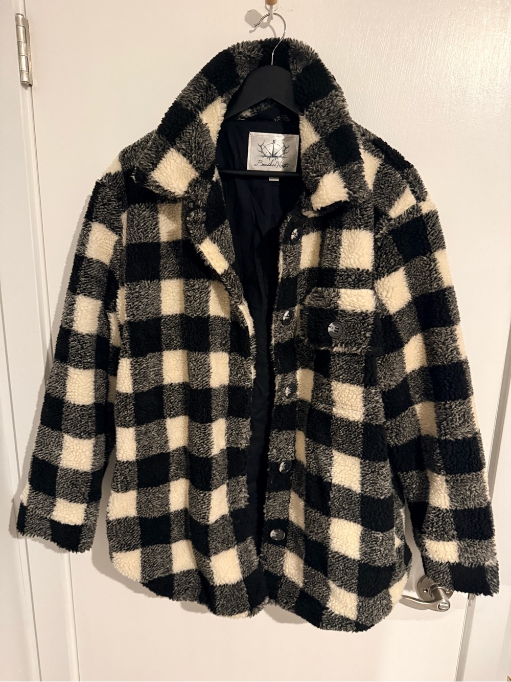 NWOT Boundless North Buffalo Check Sherpa Fleece Jacket/Shacket sz M